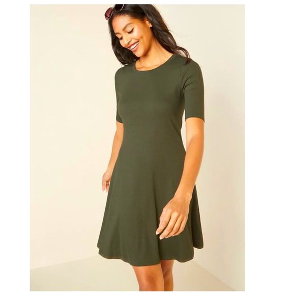 Old Navy Ribbed fit and flare striped dress